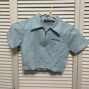 Untitled Blue Collard crop top